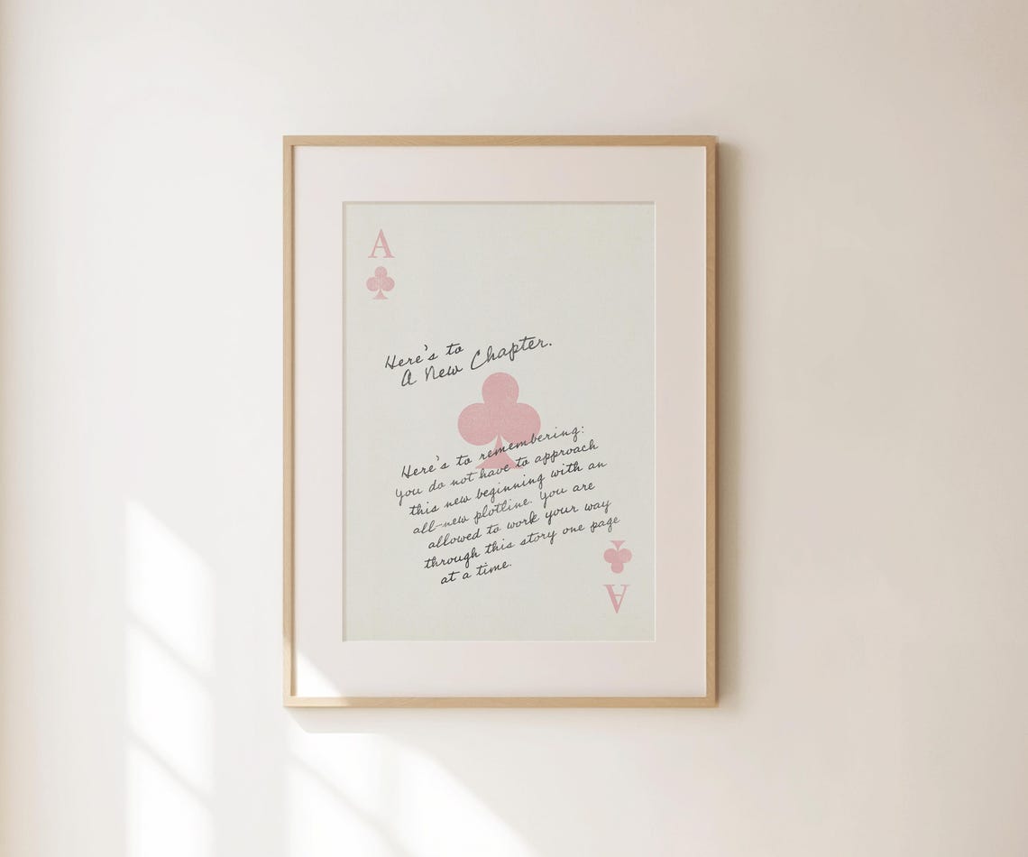 Heres To A New Chapter Print Affirmation Wall Art Positive Office Decor Inspirational Quotes Apartment Decor Cute Self Love Print - Image 2