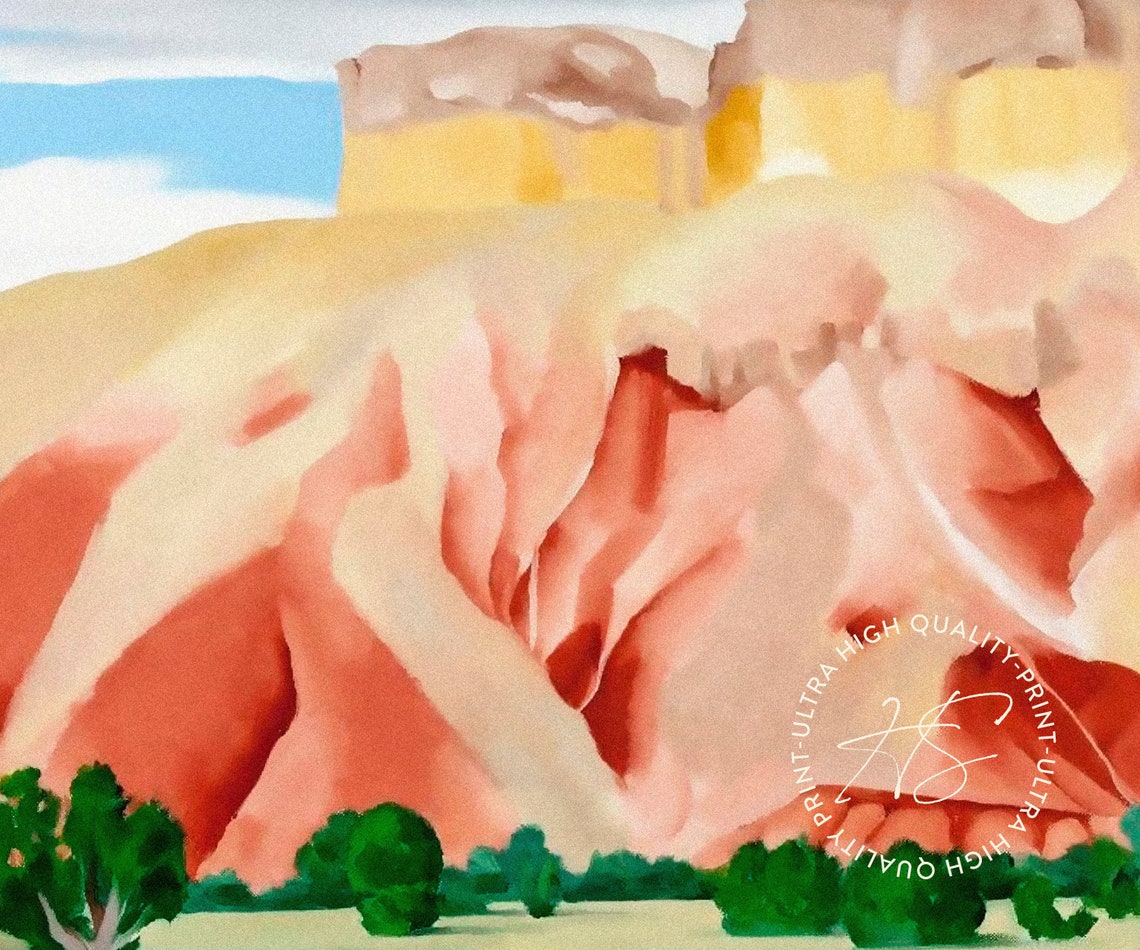 Georgia O'Keeffe My Backyard Desert Cliffs Exhibition Wall Art Poster - Image 4