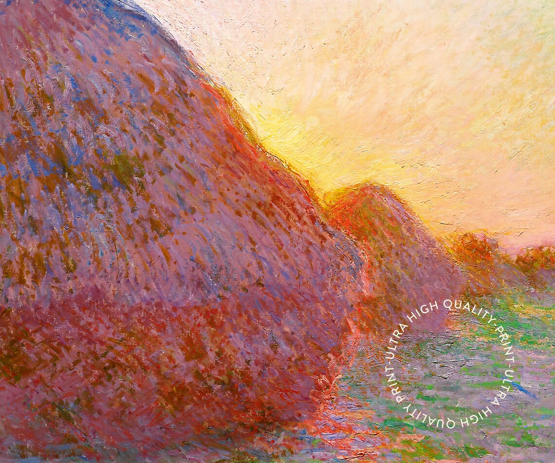 Claude Monet Haystacks Impressionist Landscape Musee Marmottan Exhibition Poster - Image 5