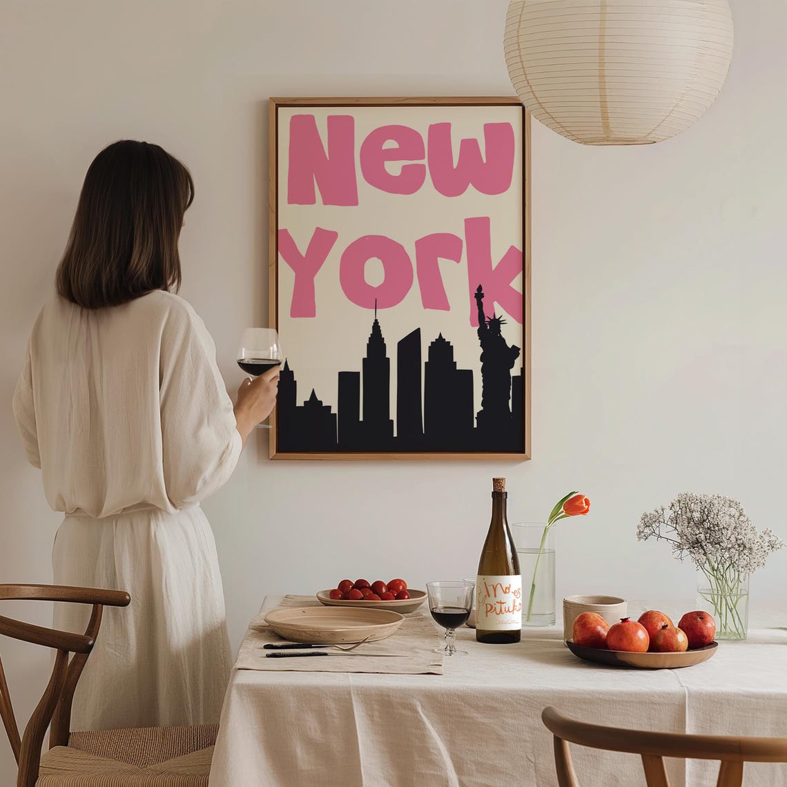 Retro New York Wall Art Trendy New Yorker Poster Aesthetic Travel Wall Art For Living Room Or Apartment Decor Cute Travel Poster - Image 4
