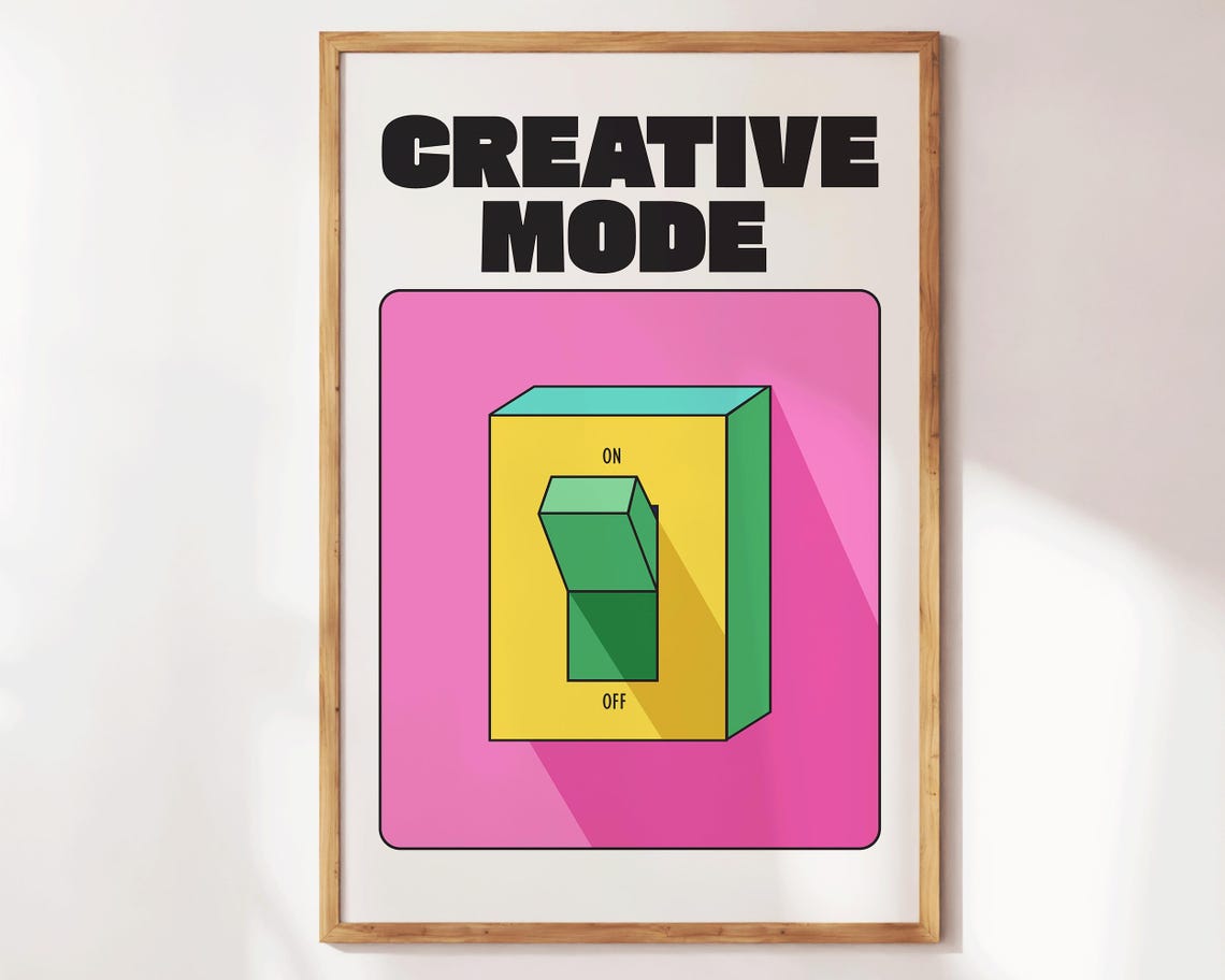 Creative Mode Print Creativity Wall Art Aesthetic Bedroom Apartment Decor Inspiring Quotes Colorful Retro Prints Gift For Creatives - Image 2