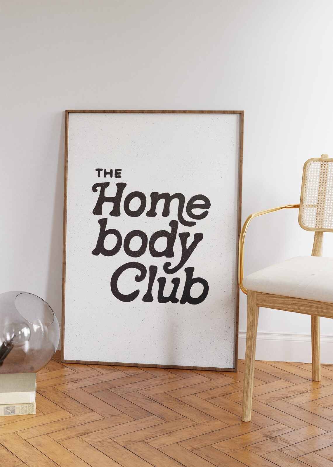 The Homebody Club Art Aesthetic Apartment Decor Minimalist Typography Print Mid Century Modern Home Gifts Large Living Room Wall Art