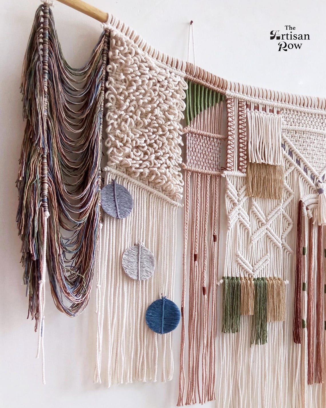 Macrame Wall Hanging Macraweaves Bohemian Decoration Woven Wall Hanging Macrame Mural Housewarming Gift Headboard Decor Handmade Gift - Image 4