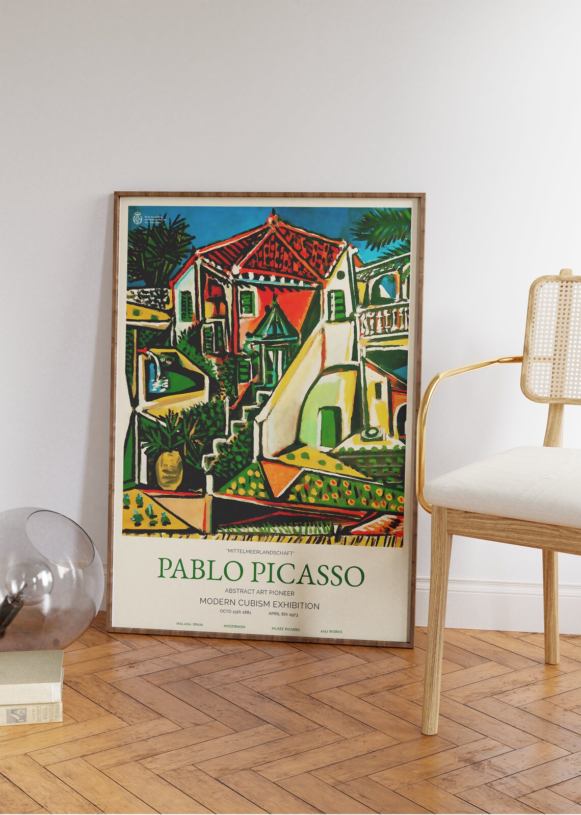 Pablo Picasso Mittelmeerlandschaft Cubist Villa Exhibition Museum Art Print - Image 4