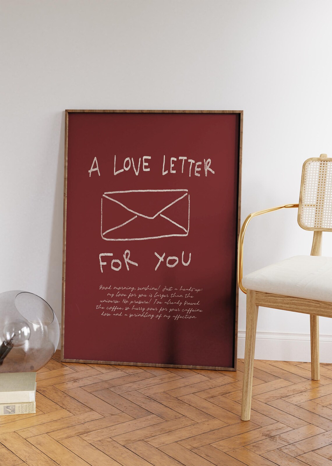 A Love Letter For You Red Envelope Self Love Handwritten Poster - Image 4