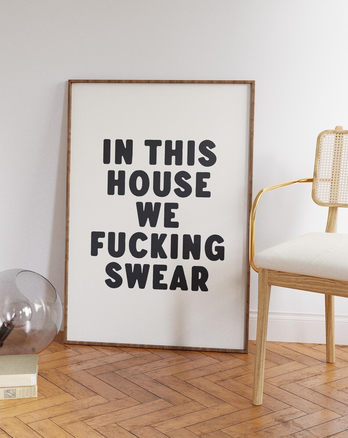 In This House We Swear Typography Art Print - Image 2