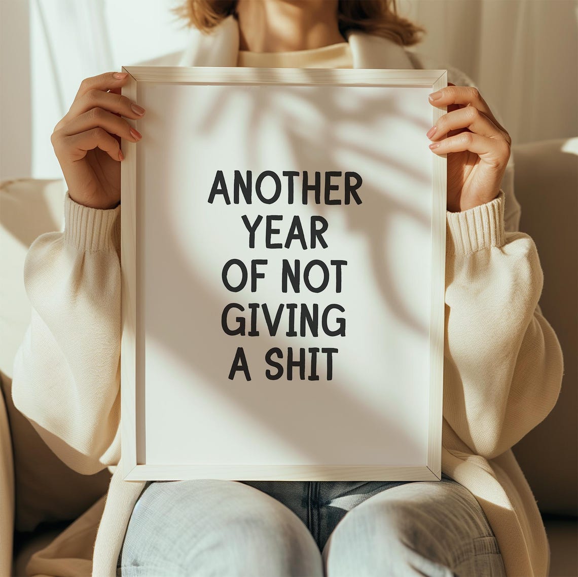 Another Year Of Not Giving A Shit Funny New Year Sarcastic Poster - Image 2