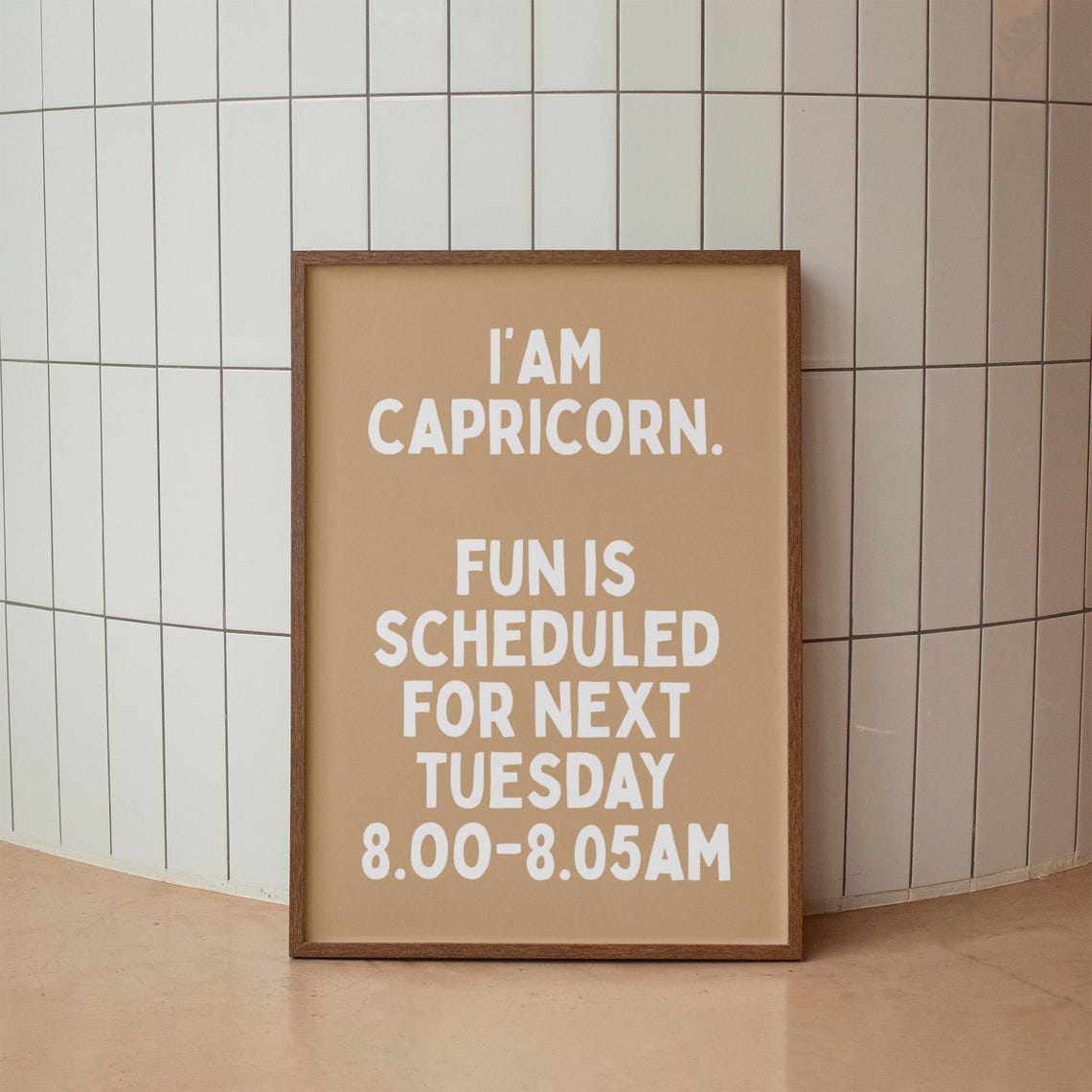 Funny Capricorn Zodiac Poster Sarcastic Astrology Wall Art