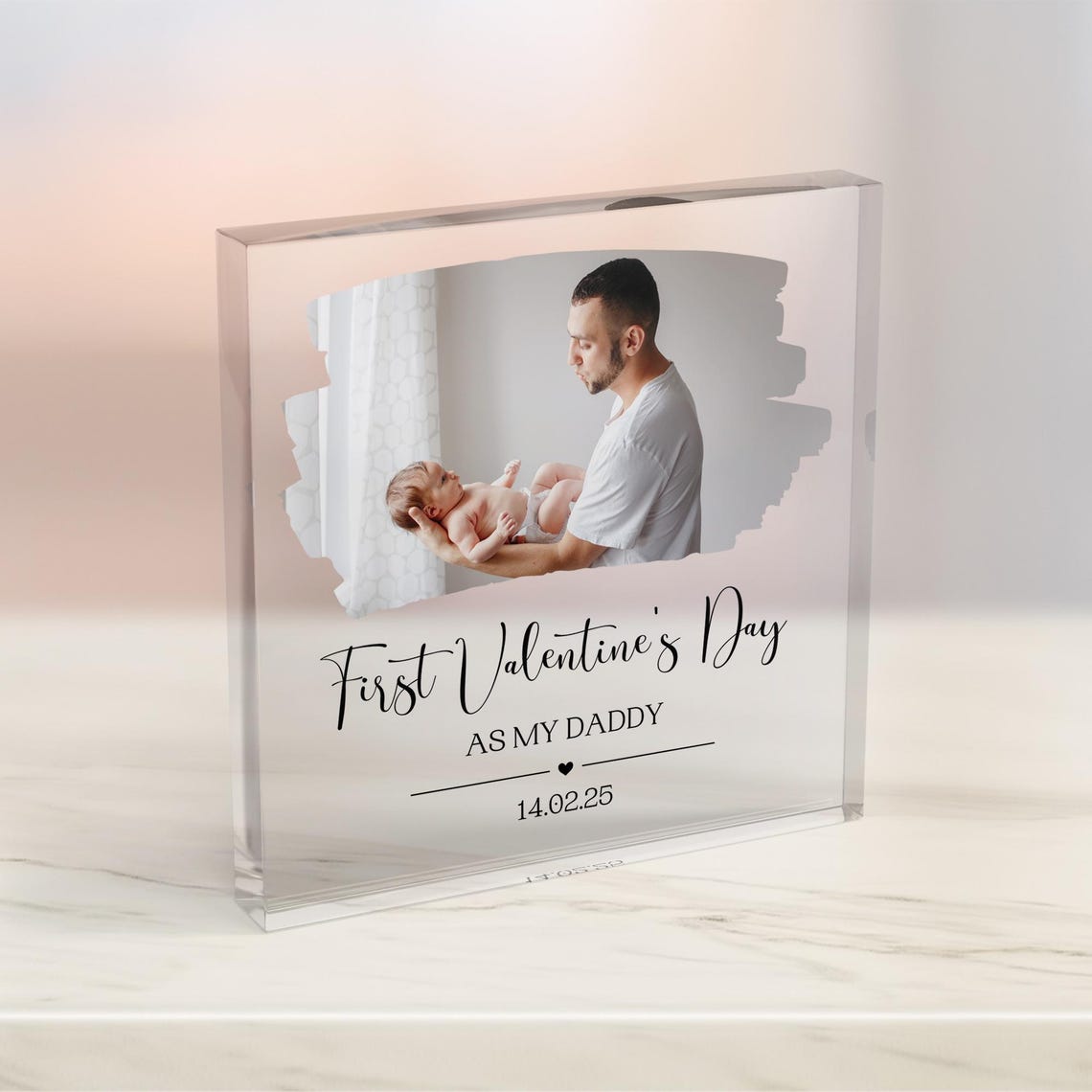 Personalized First Valentine's as My Daddy Photo Print Acrylic