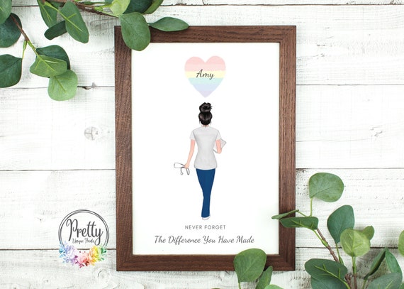 Personalised Nurse Print Nurse Retirement Gift Doctor Print Nurse Leaving Present Leaving Gift For Nurses Nurse Graduation Gift