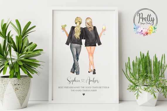 Best Friend Birthday Gifts Best Friend Gift Personalised Friendship Print Best Friend Print Gift For Her Gift For Friend Bestie Gift