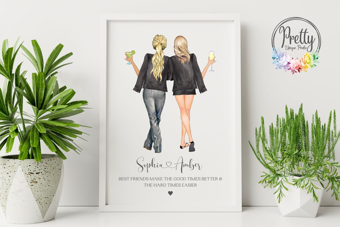 Best Friend Birthday Gifts Best Friend Gift Personalised Friendship Print Best Friend Print Gift For Her Gift For Friend Bestie Gift