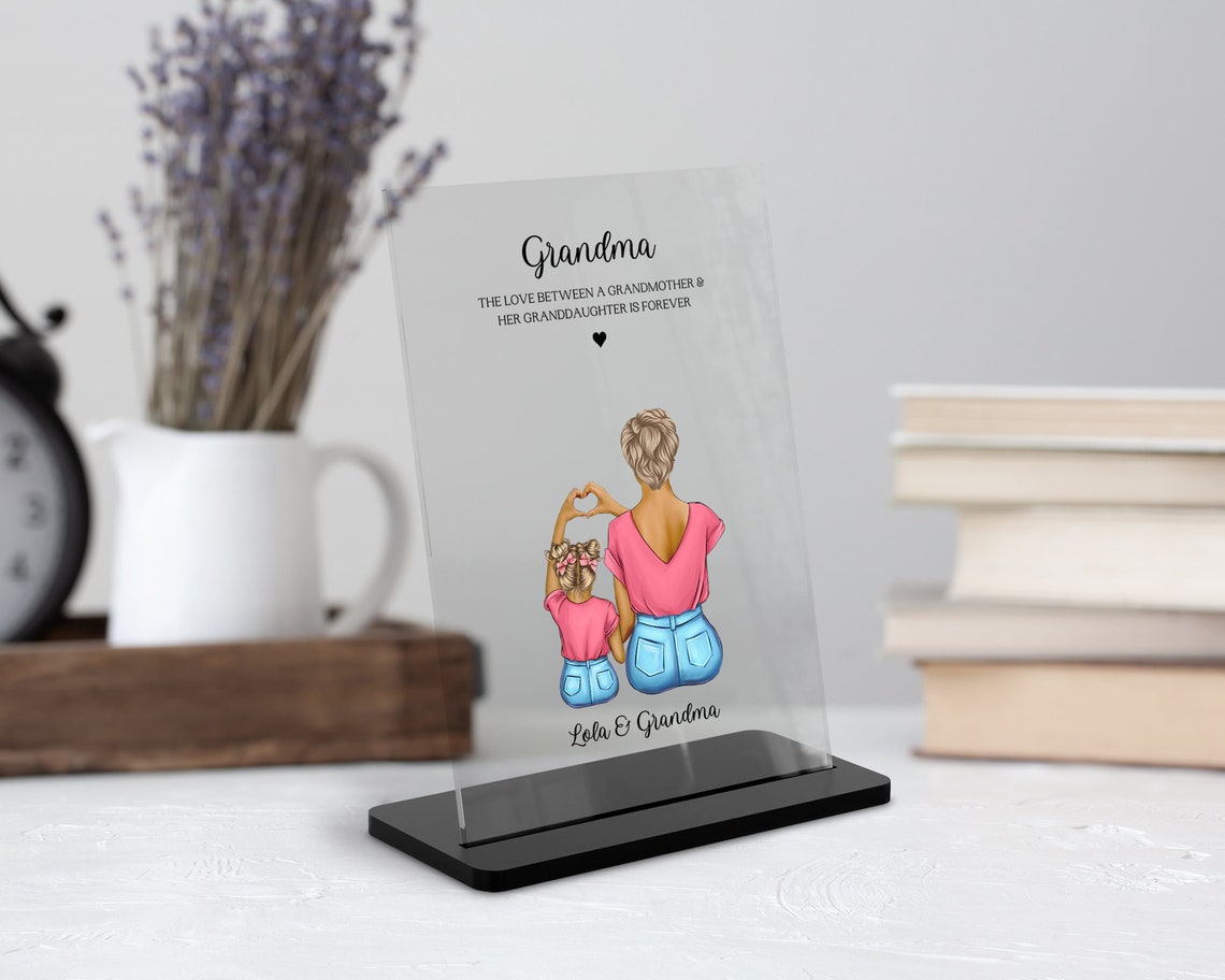 Grandma Gift For Mothers Day Grandma And Granddaughter Acrylic Plaque Nanna Gifts Grandma Gifts Granny Gifts Grandma Birthday