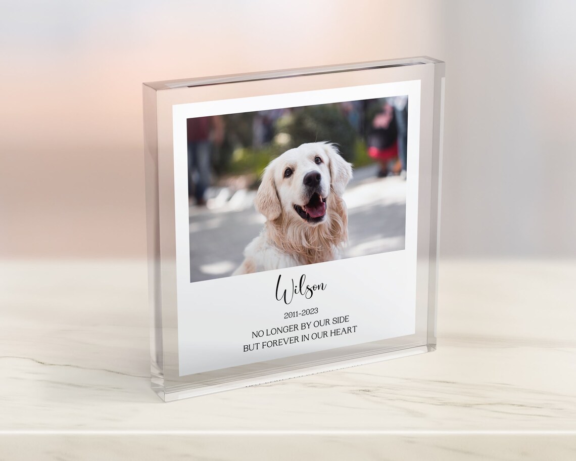 Personalized Dog Memorial Photo Print Forever In Our Heart Acrylic