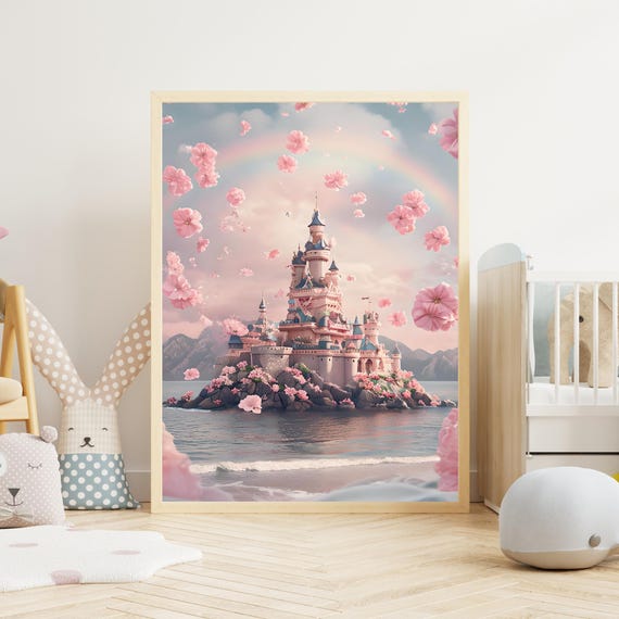 Pink Castle Wall Art Whimsigoth Princesscore Decor