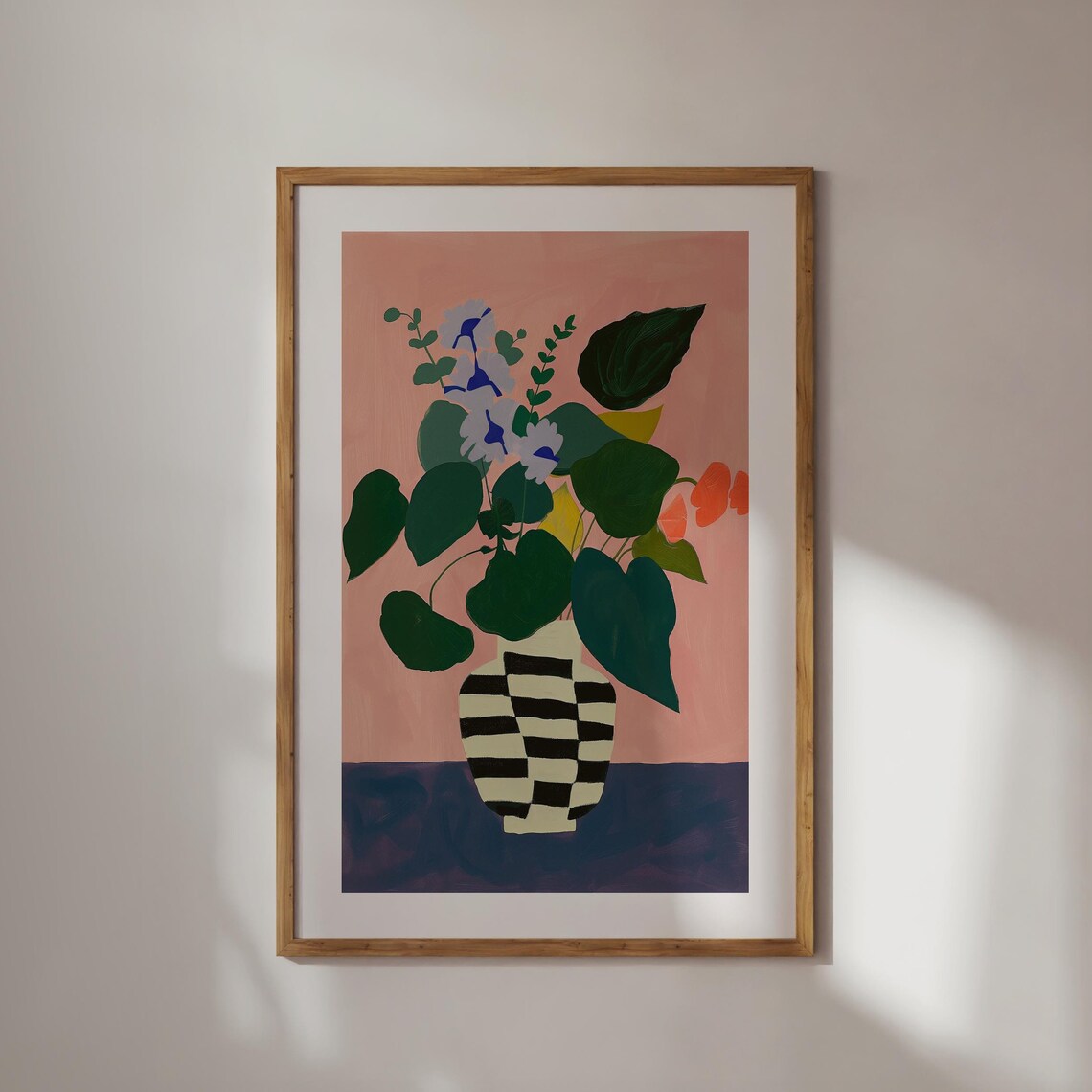Floral Botanical Illustration, Contemporary Abstract Art