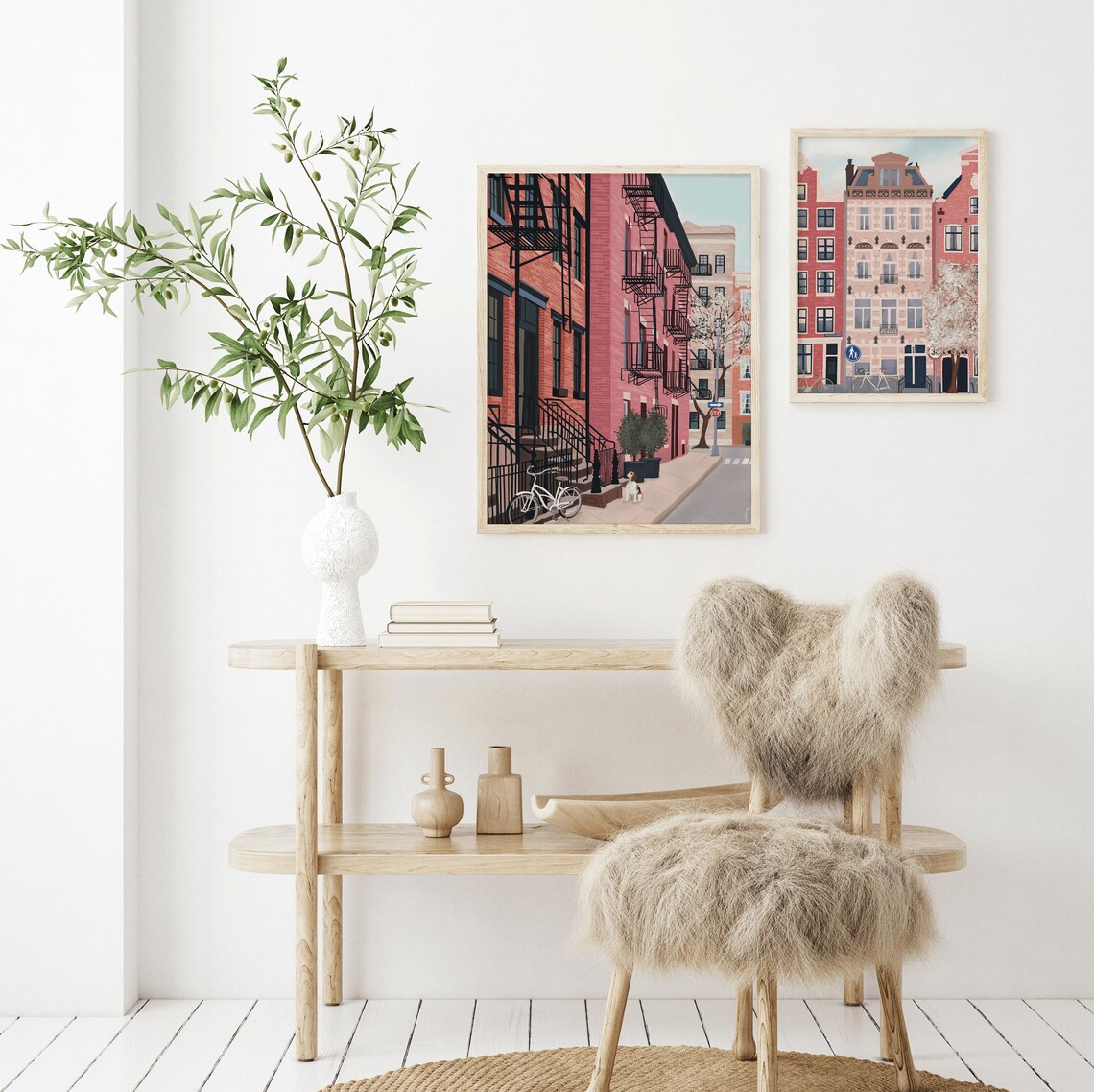 West Village New York Travel Poster, Illustration Art Print - Image 3