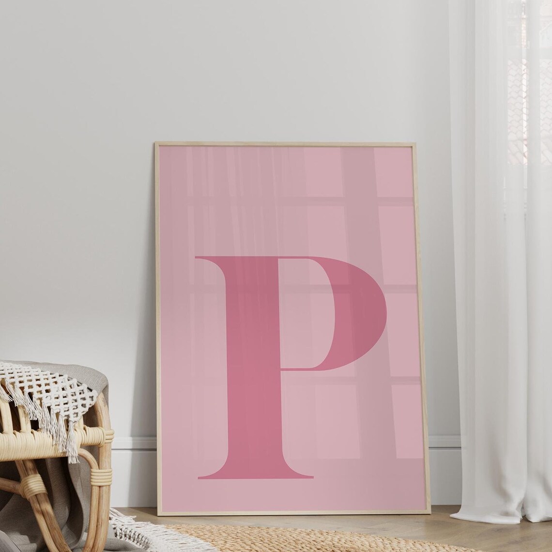 Letter P Poster, Alphabet Nursery Wall Art