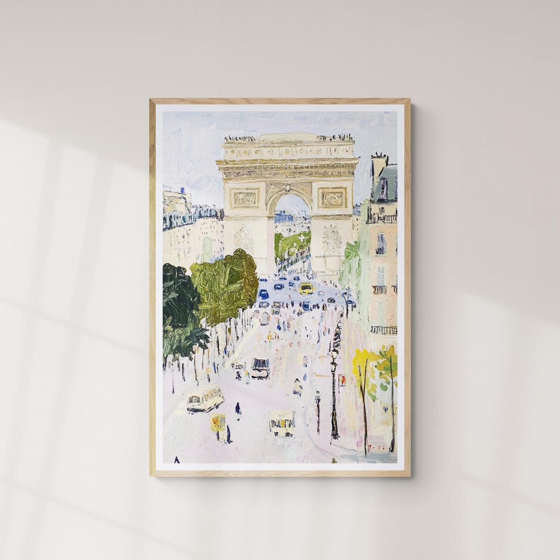 Arc De Triomphe Champs Elysees Paris Impressionist Travel Art Poster - Image 4
