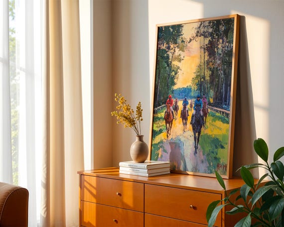 Horse Riders In The Sunset Print Horseback Riding Art Equestrian Landscape Art Sunset Horse Art Henri Matisse Art