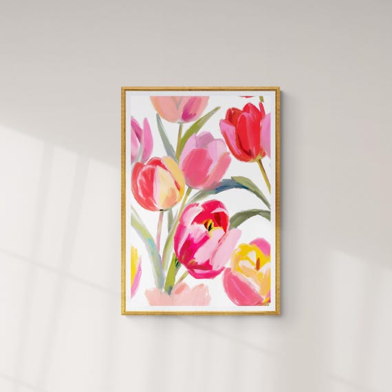 Floral Art Boho Flower Print Botanical Watercolor Abstract Print Flower Market Print Henri Matisse Art