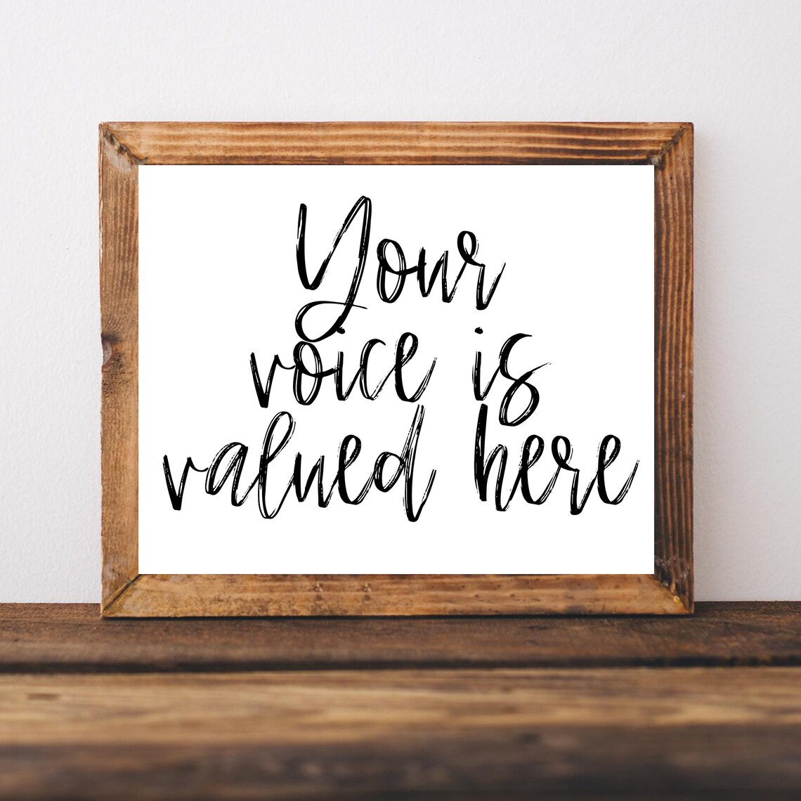 Social Worker Gift, Your Voice Is Valued Art Print