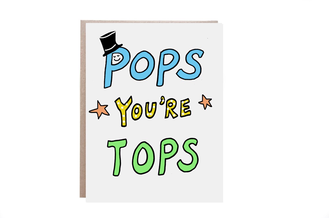 Top Pop Funny Fathers Day Card