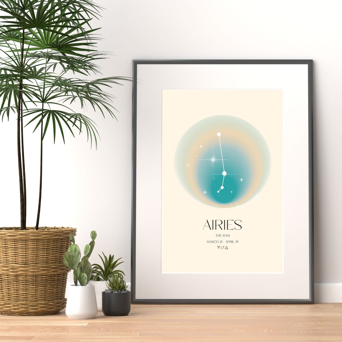Aries The Ram Star Sign Constellation Gradient Aura Wall Art - Image 3