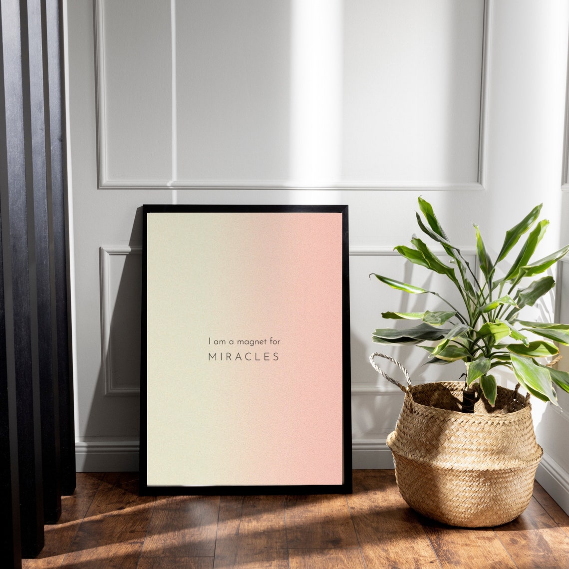 I Am A Magnet For Miracles Manifestation Gradient Quote Poster Aura - Image 2