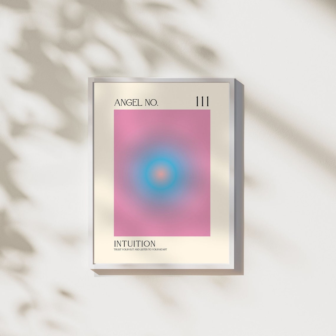 Angel Number 111 Spiritual Aura Poster Colourful Art Print Angel Number Wall Art Energy Wall Art Spiritual Poster - Image 4