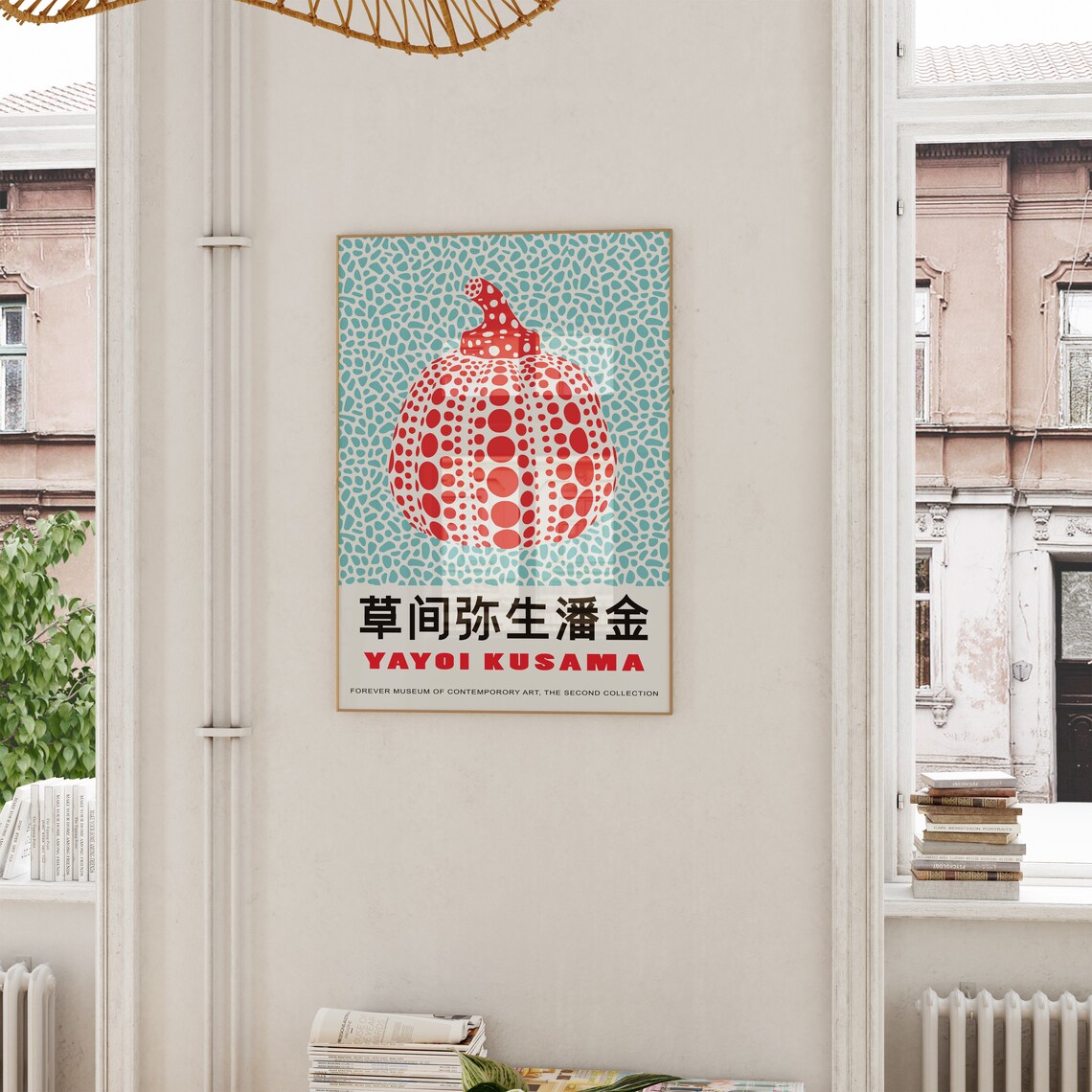 Yayoi Kusama Red Pumpkin Dotted Museum Exhibition Art Poster - Image 3