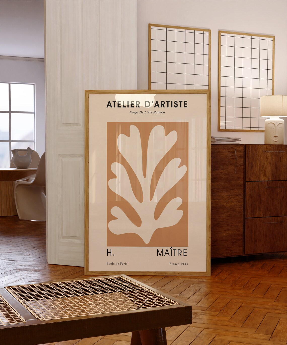 Atelier dArtiste Coral Cutout Modern Art Gallery Exhibition Poster - Image 4