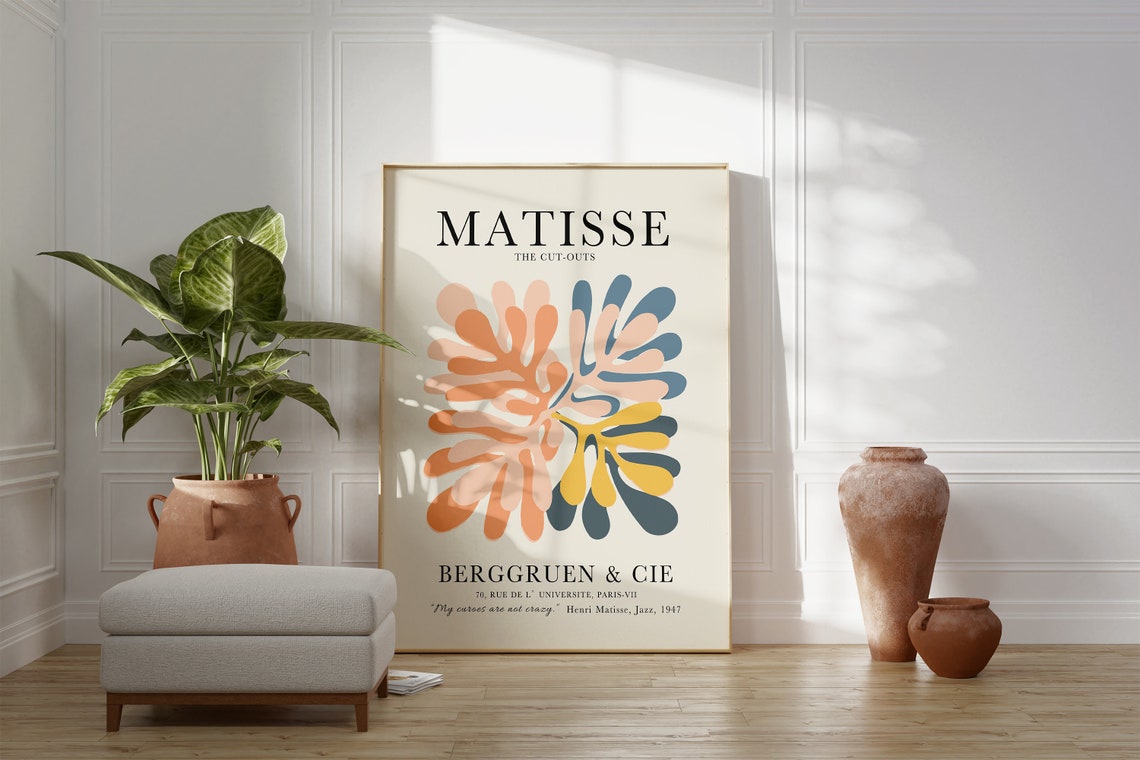 Matisse The Cut Outs Berggruen Paris Gallery Pastel Art Poster - Image 3