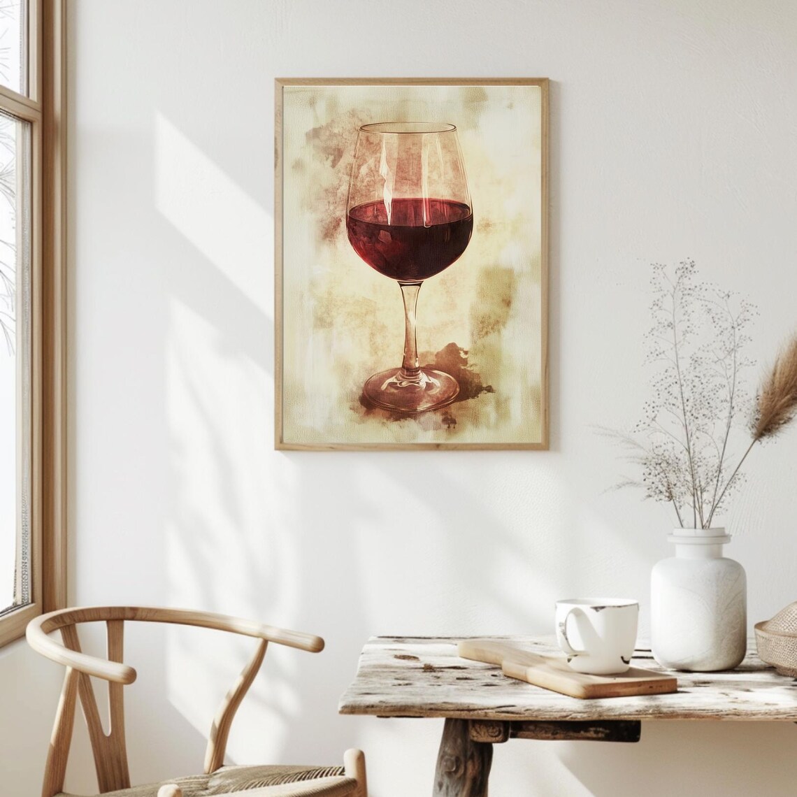 Vintage Wine Poster, Rustic Vineyard Decor - Image 5