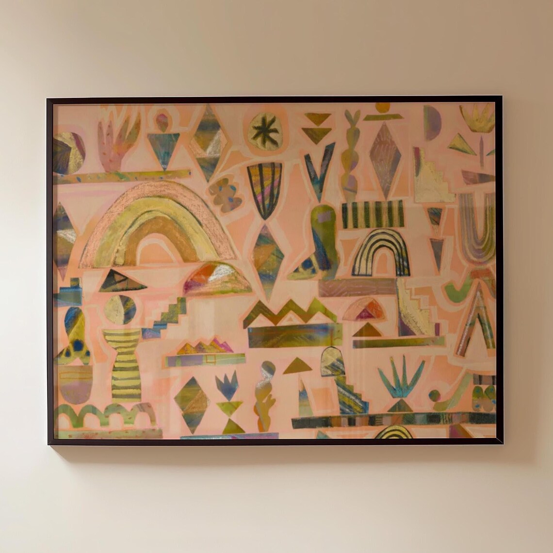 Midcentury Modern Cactus Art Print, Texas Desert Decor
