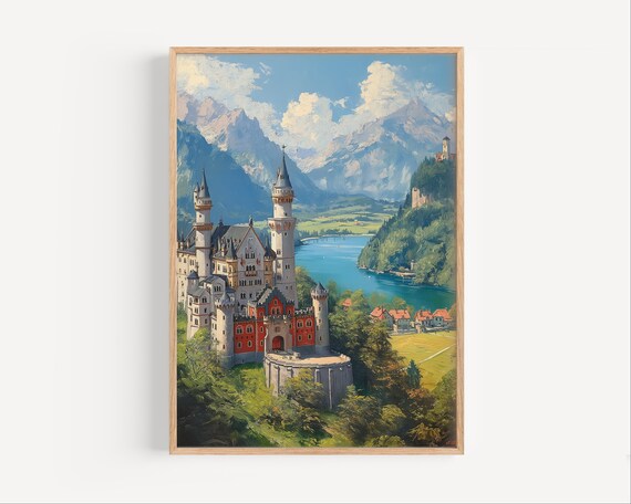 Neuschwanstein Castle Bavaria Germany Travel Poster