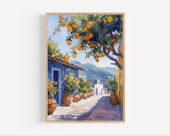 Oaxaca Mexico Watercolor Painting Print Mexican Poster Or Canvas Wall Art Travel Gift
