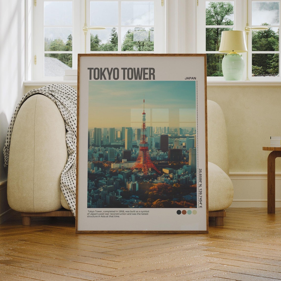 Tokyo Tower Japan Golden Hour Cityscape Photography Art Poster