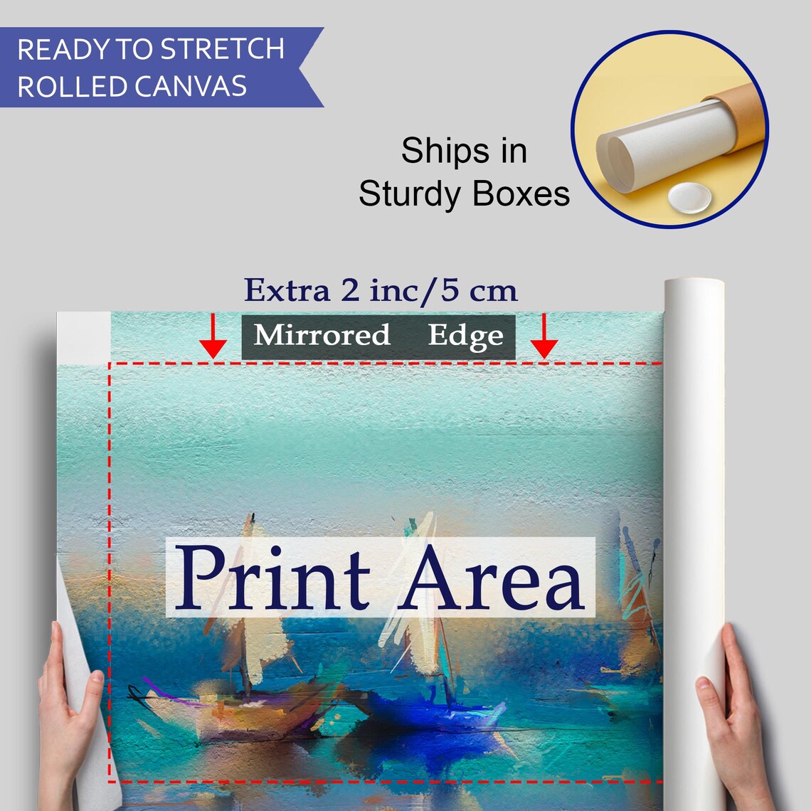 Three Sailboats on Teal Blue Water Soft Pastel Abstract Art Poster - Image 4