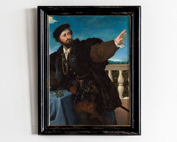 Renaissance Nobleman Sword Portrait Baroque Oil Painting Wall Art