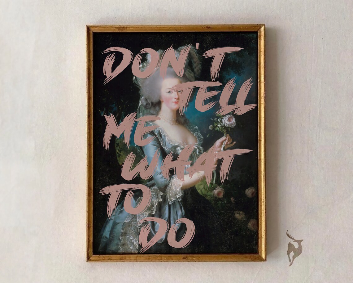 Baroque Portrait Eclectic Art Print, Maximalist Decor