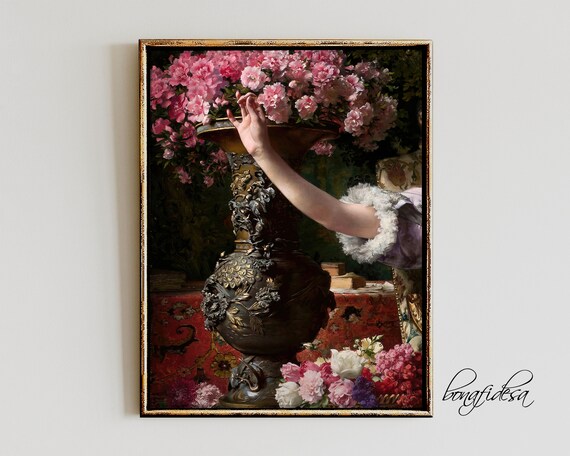 Alter Arteclectic Wall Artflower Painting Printmaximalist Decoralter Portraitmoody Decorgallery Setantique Baroque Oil