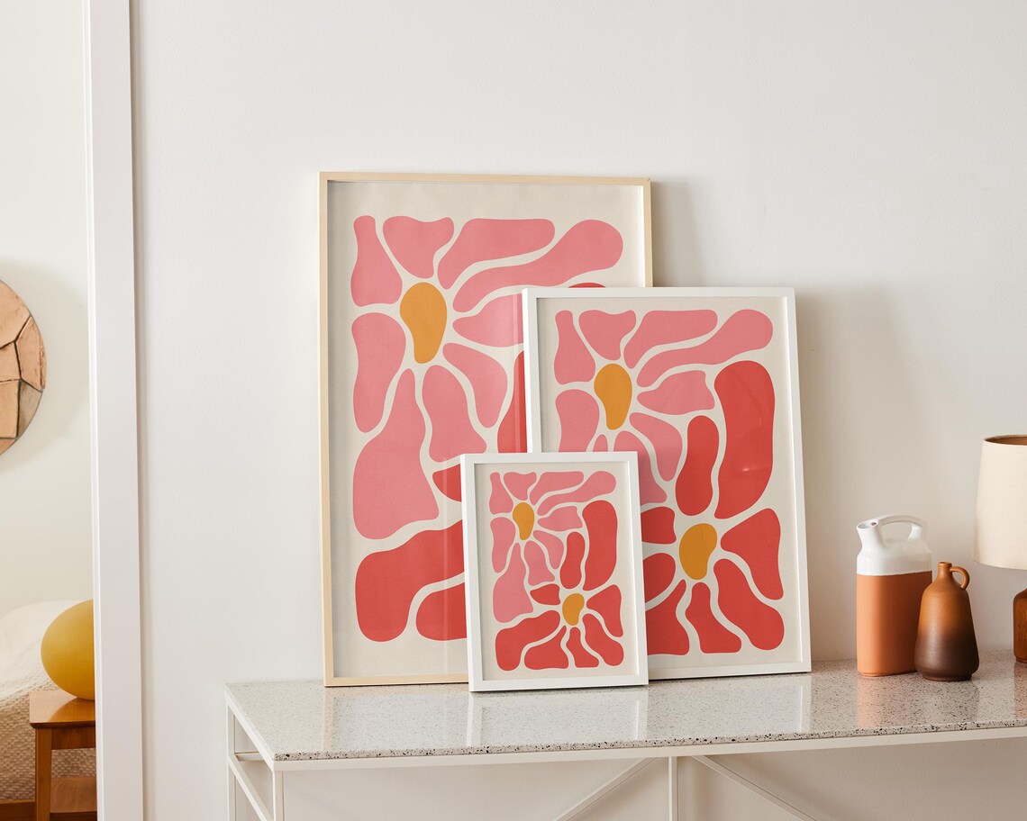 Boho Flower Abstract Botanical Art Print - Image 5