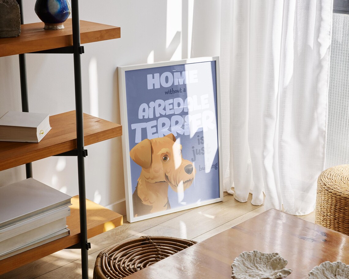 Airedale Terrier Art Print, Dog Lover Gift - Image 6