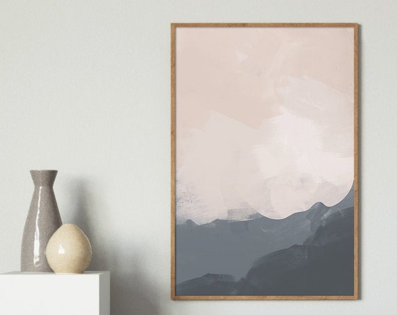 Beige Black Abstract Art Modern Abstract Art Abstract Wall Art Minimalist Print Living Room Wall Art Wall Decor