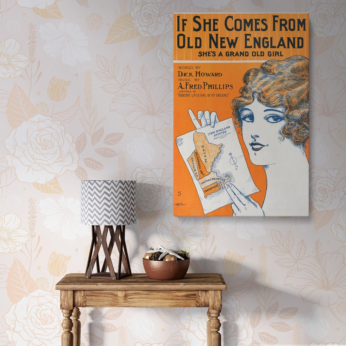 Vintage New England, Home Office Study Decor - Image 3
