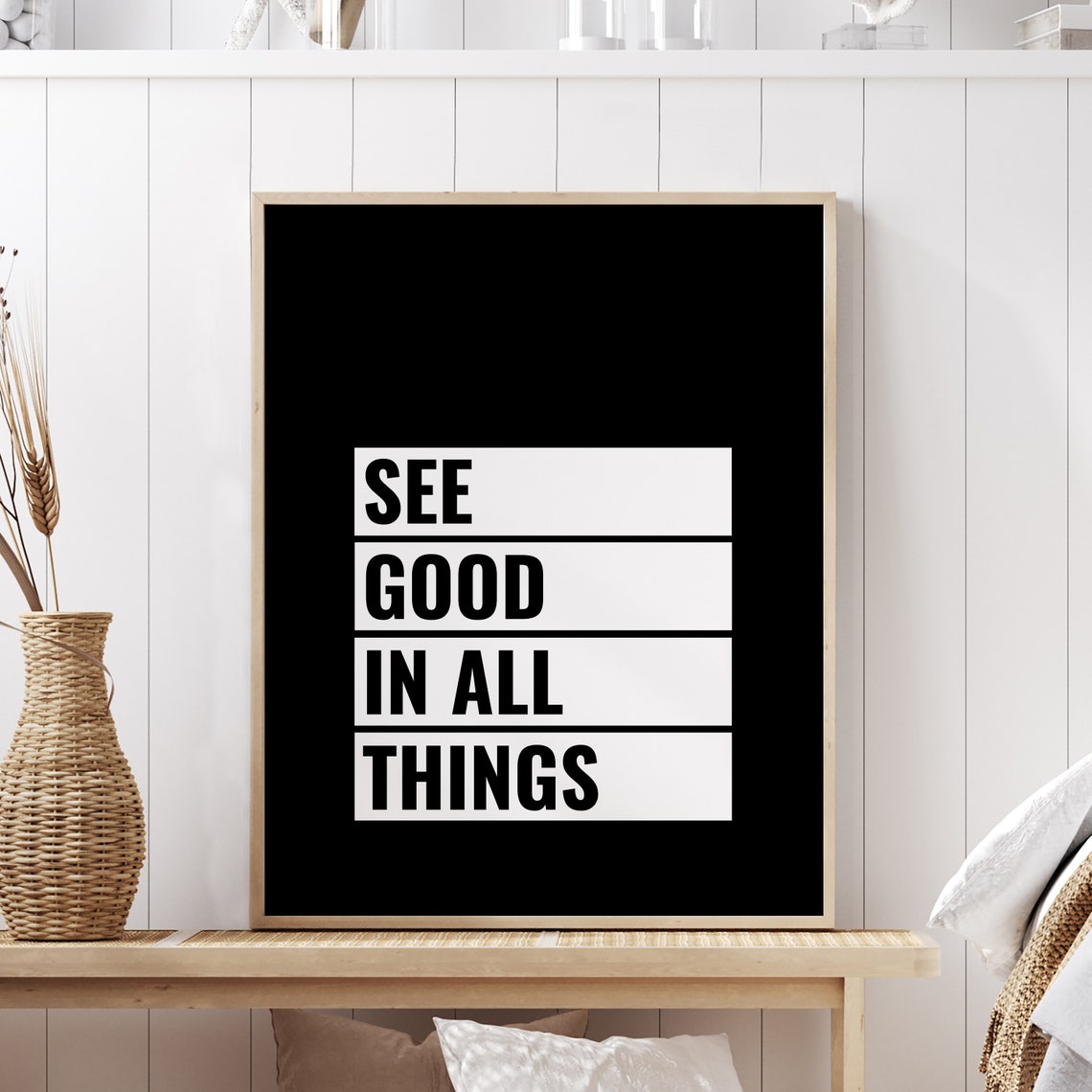 See Good In All Things Positive Bold Quote Typography Poster