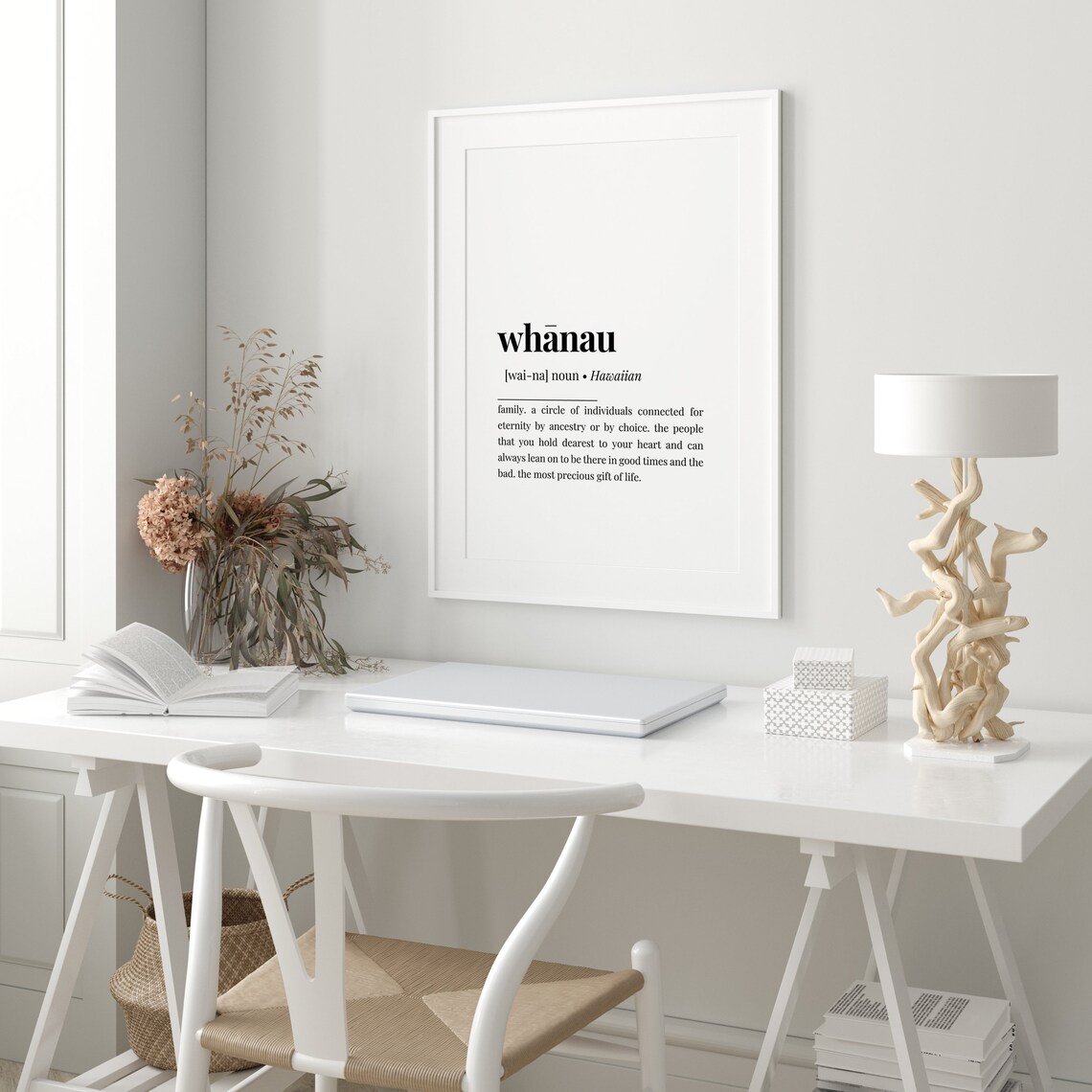 Aloha Whanau Trio Set Hawaiian Family Dictionary Definition Poster - Image 2