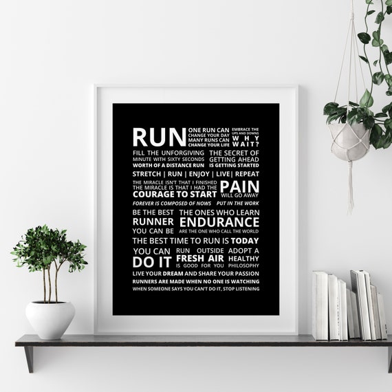 Runners Manifesto Quote Motivational Running Quote Runner Motivational Poster Marathon Runner Gifts Gift For Her 1