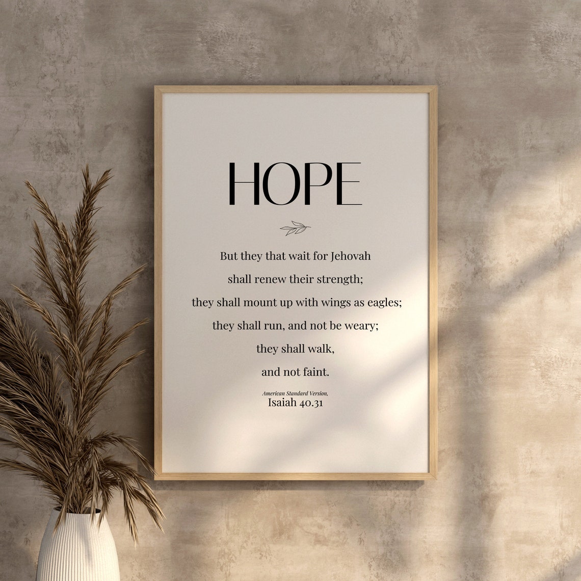 Hope Isaiah 4031 They Shall Mount Up Wings Eagles Verse Poster - Image 2
